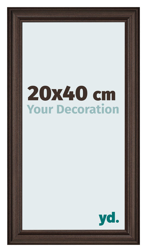 Cadre Photo 20x40cm Chene Fonce MDF Lazio De Face Mesure | Yourdecoration.fr