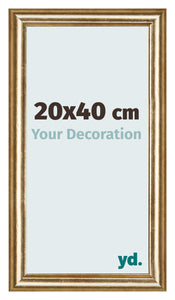 Cadre Photo 20x40cm Or Antique MDF Lazio De Face Mesure | Yourdecoration.fr