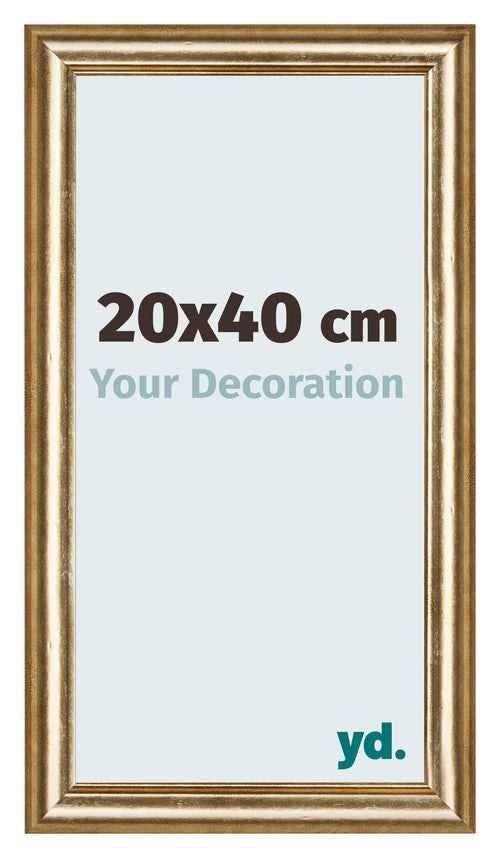 Cadre Photo 20x40cm Or Antique MDF Lazio De Face Mesure | Yourdecoration.fr