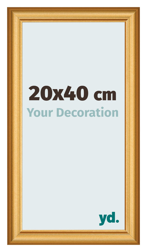 Cadre Photo 20x40cm Or Mat MDF Lazio De Face Mesure | Yourdecoration.fr