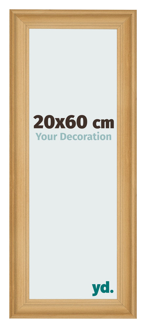 Cadre Photo 20x60cm De Pin Grain de Bois MDF Lazio De Face Mesure | Yourdecoration.fr
