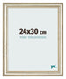 Cadre Photo 24x30cm Brillance Metallique MDF Lazio De Face Mesure | Yourdecoration.fr