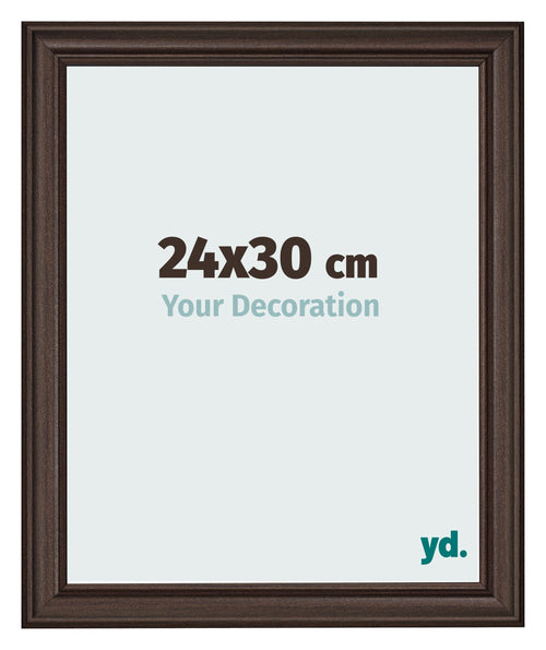 Cadre Photo 24x30cm Chene Fonce MDF Lazio De Face Mesure | Yourdecoration.fr