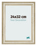Cadre Photo 24x32cm Brillance Metallique MDF Lazio De Face Mesure | Yourdecoration.fr