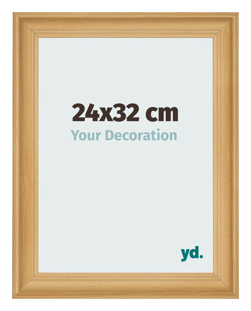 Cadre Photo 24x32cm De Pin Grain de Bois MDF Lazio De Face Mesure | Yourdecoration.fr