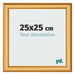 Cadre Photo 25x25cm Or Mat MDF Lazio De Face Mesure | Yourdecoration.fr