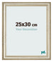 Cadre Photo 25x30cm Brillance Metallique MDF Lazio De Face Mesure | Yourdecoration.fr