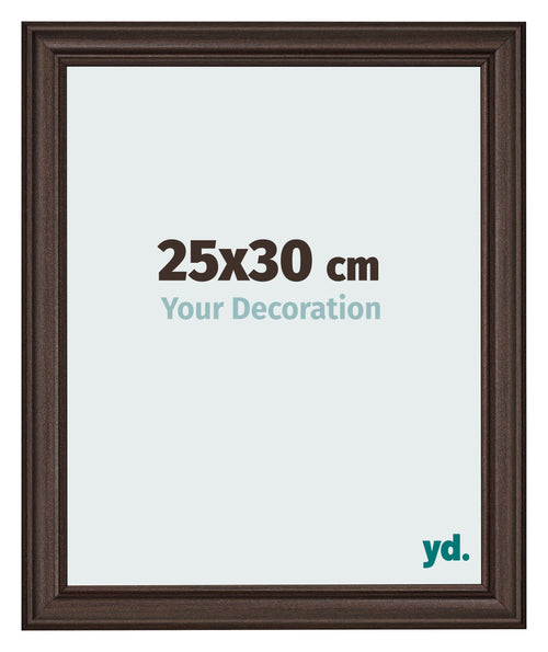 Cadre Photo 25x30cm Chene Fonce MDF Lazio De Face Mesure | Yourdecoration.fr