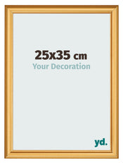 Cadre Photo 25x35cm Or Mat MDF Lazio De Face Mesure | Yourdecoration.fr