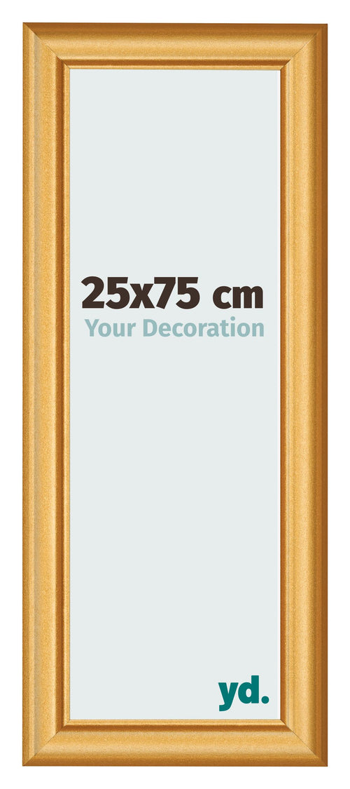 Cadre Photo 25x75cm Or Mat MDF Lazio De Face Mesure | Yourdecoration.fr