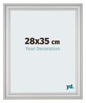 Cadre Photo 28x35cm Argent Mat MDF Lazio De Face Mesure | Yourdecoration.fr