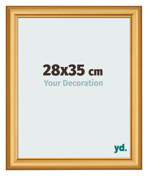 Cadre Photo 28x35cm Or Mat MDF Lazio De Face Mesure | Yourdecoration.fr