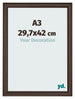 Cadre Photo 29 7x42cm A3 Chene Fonce MDF Lazio De Face Mesure | Yourdecoration.fr