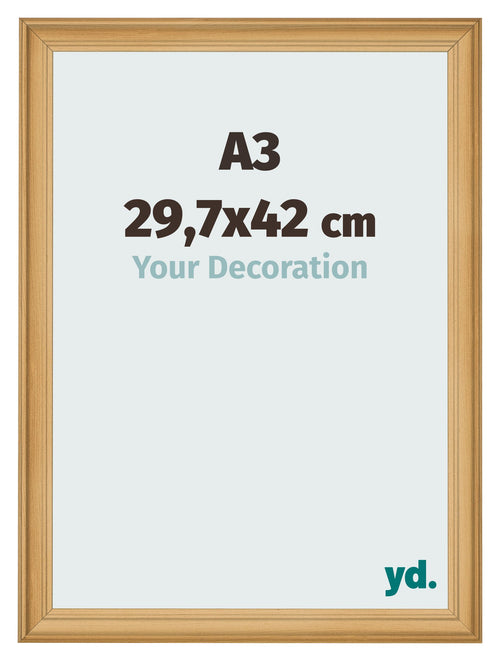 Cadre Photo 29 7x42cm A3 De Pin Grain de Bois MDF Lazio De Face Mesure | Yourdecoration.fr