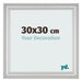 Cadre Photo 30x30cm Argent Mat MDF Lazio De Face Mesure | Yourdecoration.fr