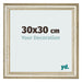 Cadre Photo 30x30cm Brillance Metallique MDF Lazio De Face Mesure | Yourdecoration.fr