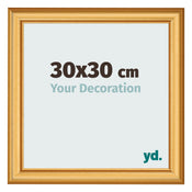 Cadre Photo 30x30cm Or Mat MDF Lazio De Face Mesure | Yourdecoration.fr