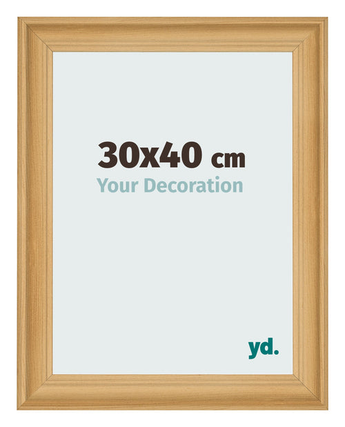 Cadre Photo 30x40cm De Pin Grain de Bois MDF Lazio De Face Mesure | Yourdecoration.fr