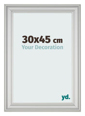 Cadre Photo 30x45cm Argent Mat MDF Lazio De Face Mesure | Yourdecoration.fr