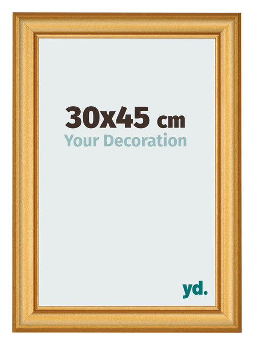 Cadre Photo 30x45cm Or Mat MDF Lazio De Face Mesure | Yourdecoration.fr