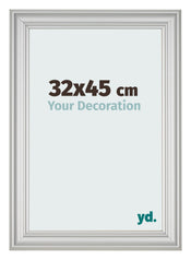 Cadre Photo 32x45cm Argent Mat MDF Lazio De Face Mesure | Yourdecoration.fr