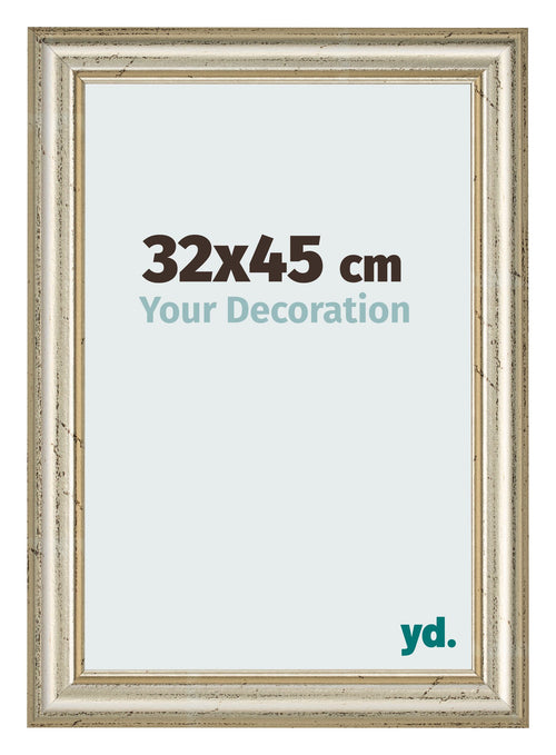 Cadre Photo 32x45cm Brillance Metallique MDF Lazio De Face Mesure | Yourdecoration.fr