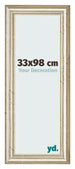 Cadre Photo 33x98cm Brillance Metallique MDF Lazio De Face Mesure | Yourdecoration.fr