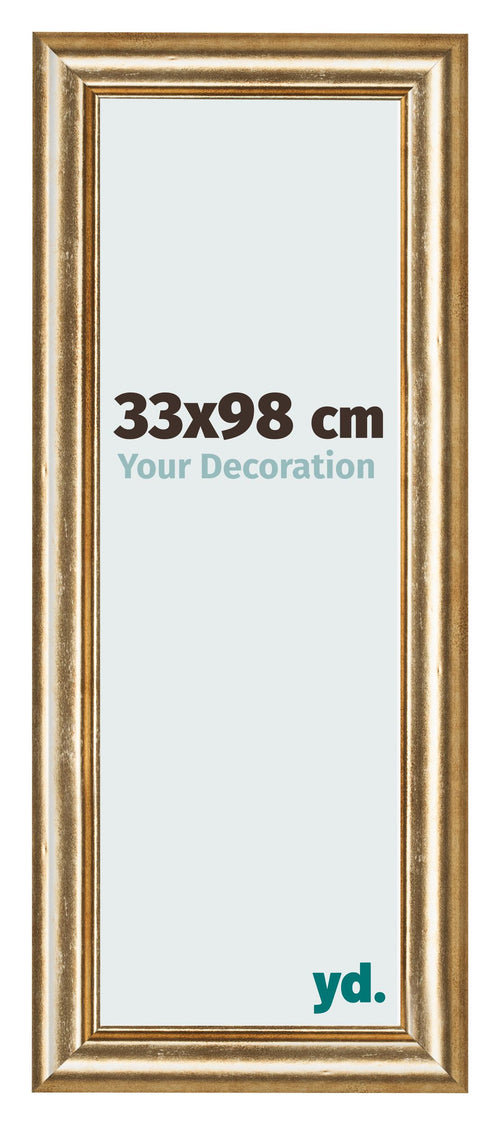 Cadre Photo 33x98cm Or Antique MDF Lazio De Face Mesure | Yourdecoration.fr
