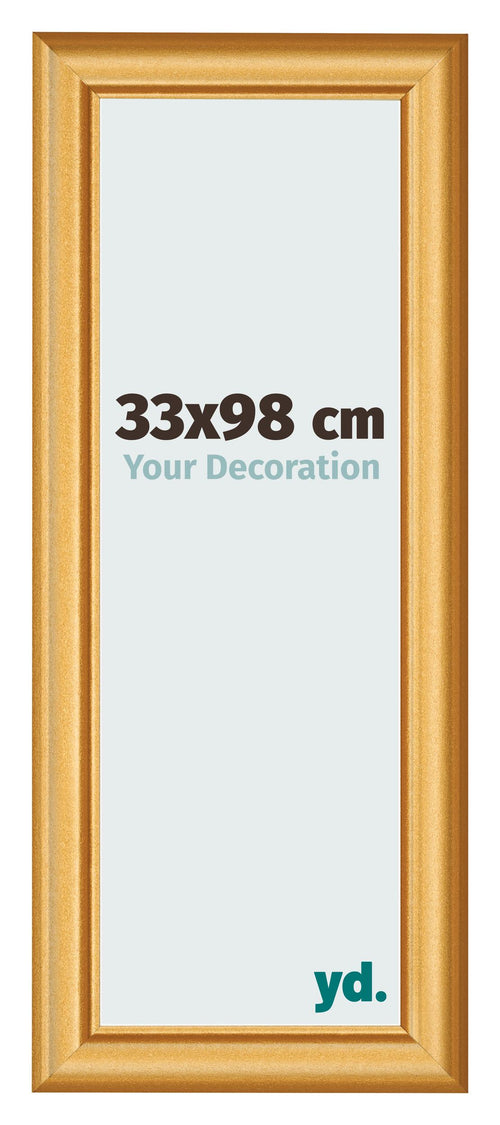 Cadre Photo 33x98cm Or Mat MDF Lazio De Face Mesure | Yourdecoration.fr