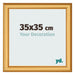 Cadre Photo 35x35cm Or Mat MDF Lazio De Face Mesure | Yourdecoration.fr