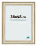 Cadre Photo 36x48cm Brillance Metallique MDF Lazio De Face Mesure | Yourdecoration.fr