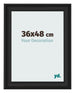 Cadre Photo 36x48cm Noir Grain de Bois MDF Lazio De Face Mesure | Yourdecoration.fr