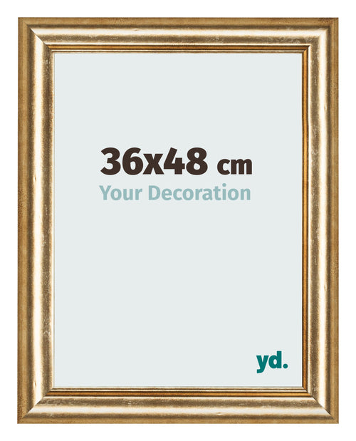 Cadre Photo 36x48cm Or Antique MDF Lazio De Face Mesure | Yourdecoration.fr