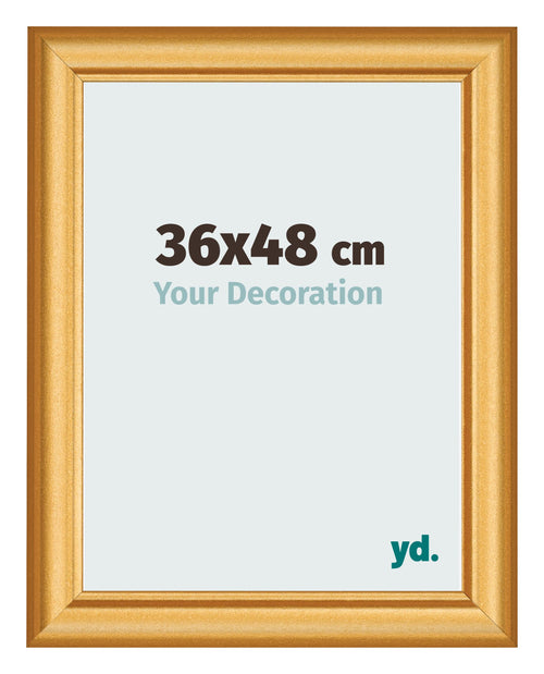 Cadre Photo 36x48cm Or Mat MDF Lazio De Face Mesure | Yourdecoration.fr