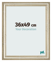 Cadre Photo 36x49cm Brillance Metallique MDF Lazio De Face Mesure | Yourdecoration.fr