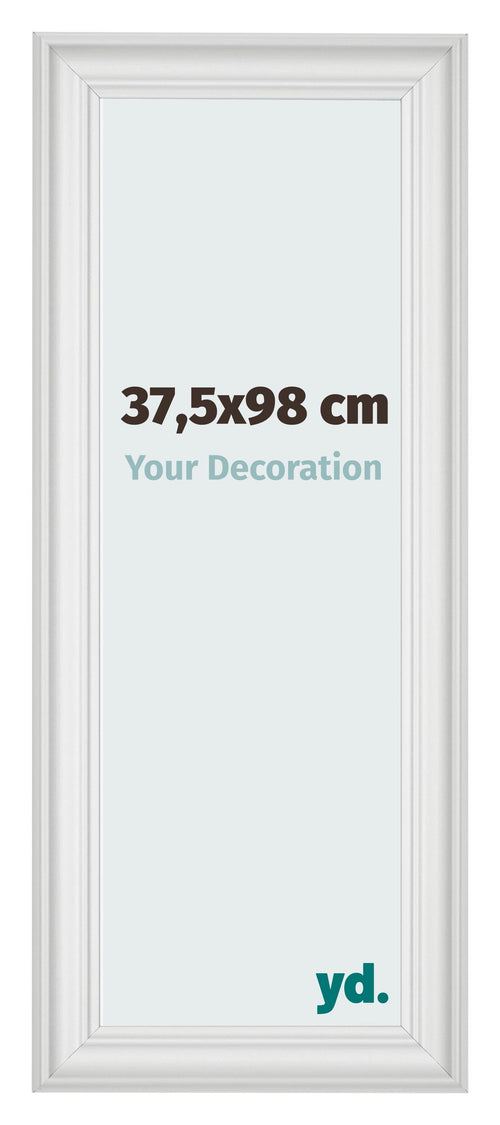 Cadre Photo 37 5x98cm Blanc Patine MDF Lazio De Face Mesure | Yourdecoration.fr