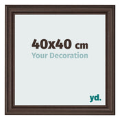 Cadre Photo 40x40cm Chene Fonce MDF Lazio De Face Mesure | Yourdecoration.fr