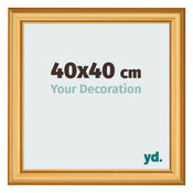 Cadre Photo 40x40cm Or Mat MDF Lazio De Face Mesure | Yourdecoration.fr
