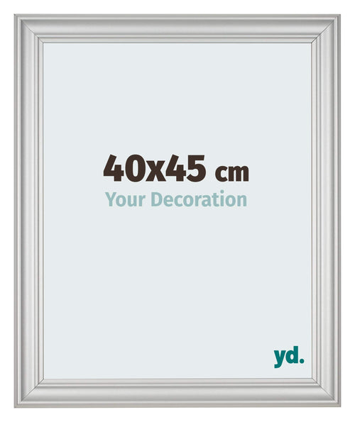 Cadre Photo 40x45cm Argent Mat MDF Lazio De Face Mesure | Yourdecoration.fr