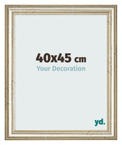 Cadre Photo 40x45cm Brillance Metallique MDF Lazio De Face Mesure | Yourdecoration.fr