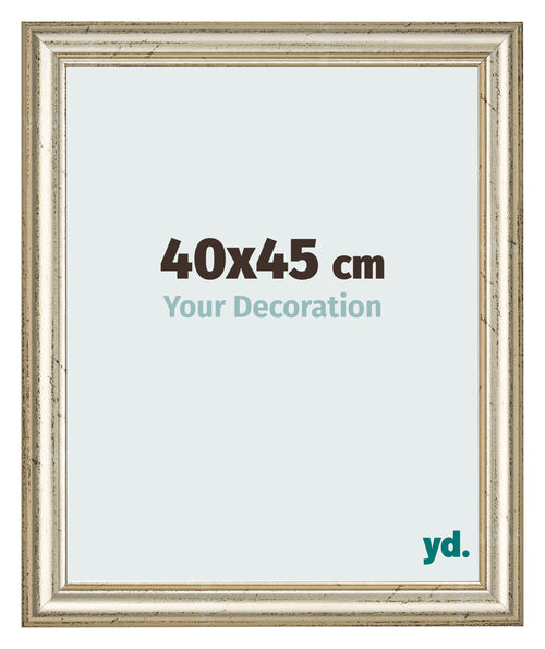 Cadre Photo 40x45cm Brillance Metallique MDF Lazio De Face Mesure | Yourdecoration.fr
