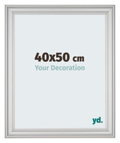 Cadre Photo 40x50cm Argent Mat MDF Lazio De Face Mesure | Yourdecoration.fr