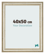 Cadre Photo 40x50cm Brillance Metallique MDF Lazio De Face Mesure | Yourdecoration.fr