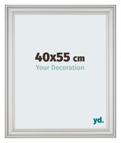 Cadre Photo 40x55cm Argent Mat MDF Lazio De Face Mesure | Yourdecoration.fr