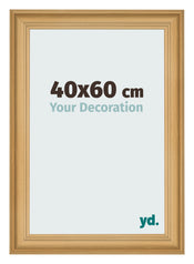 Cadre Photo 40x60cm De Pin Grain de Bois MDF Lazio De Face Mesure | Yourdecoration.fr