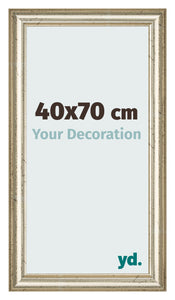 Cadre Photo 40x70cm Brillance Metallique MDF Lazio De Face Mesure | Yourdecoration.fr