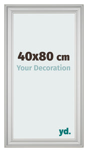 Cadre Photo 40x80cm Argent Mat MDF Lazio De Face Mesure | Yourdecoration.fr
