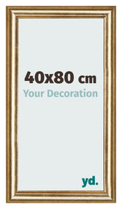 Cadre Photo 40x80cm Or Antique MDF Lazio De Face Mesure | Yourdecoration.fr