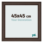 Cadre Photo 45x45cm Chene Fonce MDF Lazio De Face Mesure | Yourdecoration.fr