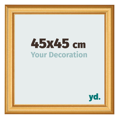 Cadre Photo 45x45cm Or Mat MDF Lazio De Face Mesure | Yourdecoration.fr